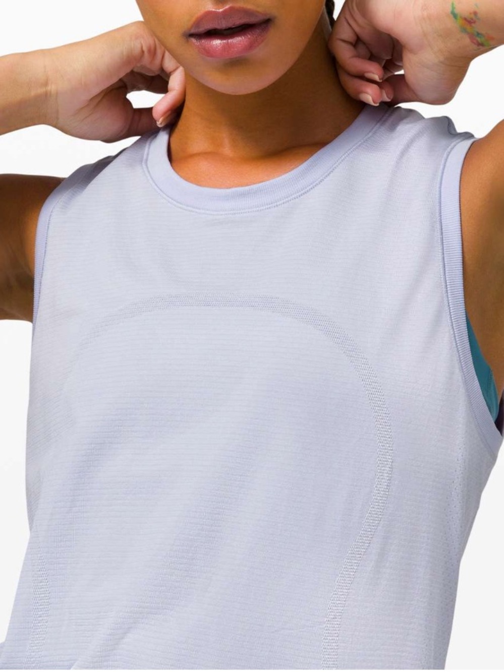 Lululemon Swiftly Breathe Muscle Tank
Serene Blue / Serene Blue